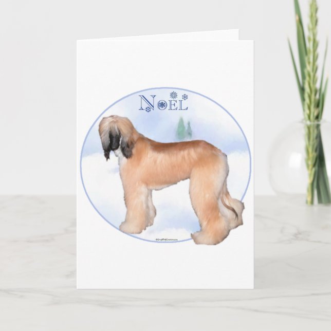Afghan Hound Noel Helgkort (Framsida)