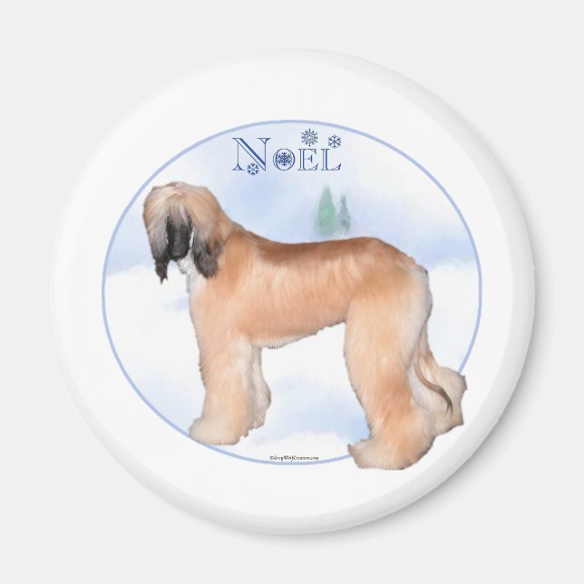 Afghan Hound Noel - Magnet (Framsidan)