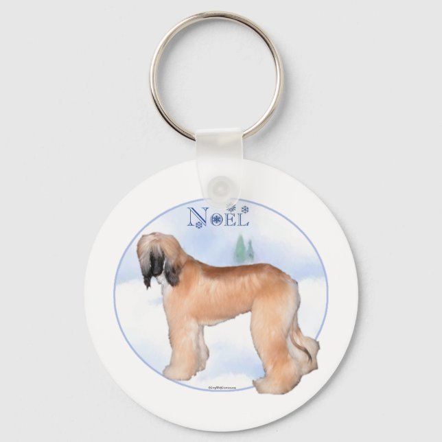 Afghan Hound Noel - nyckelkedja Nyckelring (Framsida)