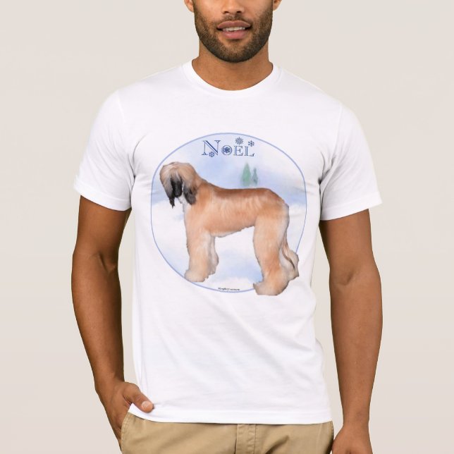 Afghan Hound Noel Tee Shirt (Framsida)
