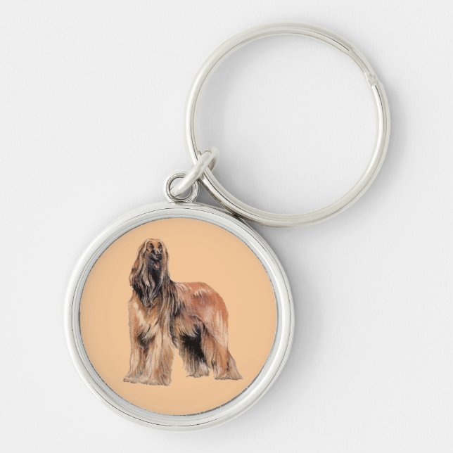 Afghan Hound Nyckelring (Framsidan)