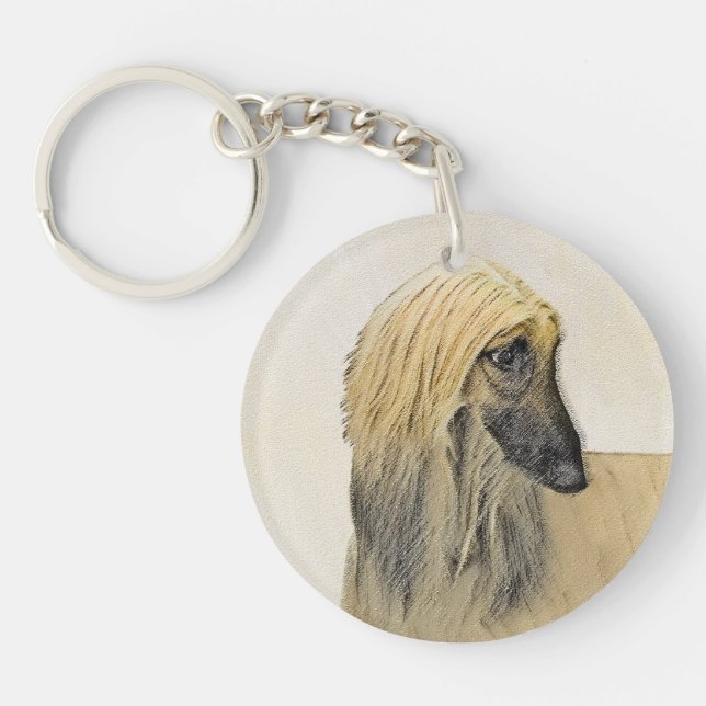 Afghan Hound Painting - Cute Original Hund Art (Framsidan)