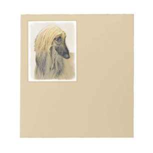 Afghan Hound Painting - Cute Original Hund Art Anteckningsblock