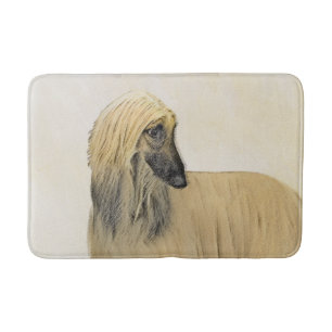 Afghan Hound Painting - Cute Original Hund Art Badrumsmatta