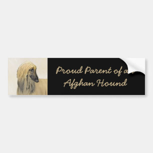Afghan Hound Painting - Cute Original Hund Art Bildekal