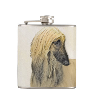 Afghan Hound Painting - Cute Original Hund Art Fickplunta