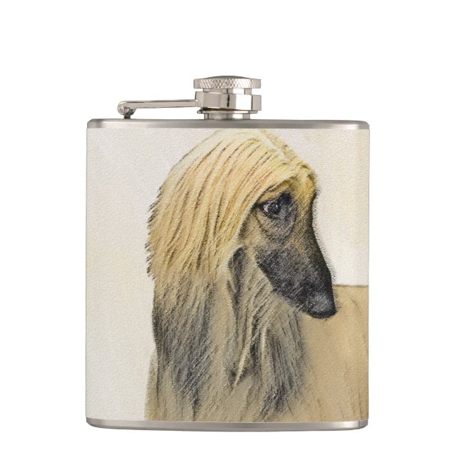 Afghan Hound Painting - Cute Original Hund Art Fickplunta (Framsidan)