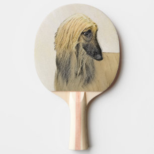 Afghan Hound Painting - Cute Original Hund Art Pingisracket