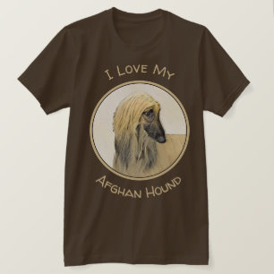 Afghan Hound Painting - Cute Original Hund Art T Shirt