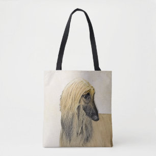 Afghan Hound Painting - Cute Original Hund Art Tygkasse