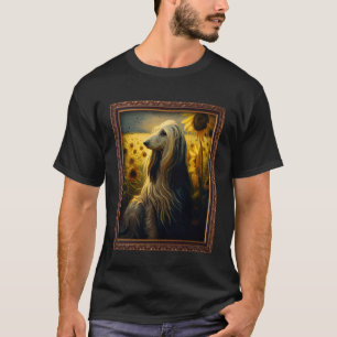 Afghan Hound Painting Solros Flower Mamma Women F T Shirt