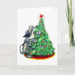 Afghan Hound Reach Goals Blue Helgkort