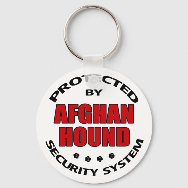Afghan Hound Security Nyckelring (Framsida)