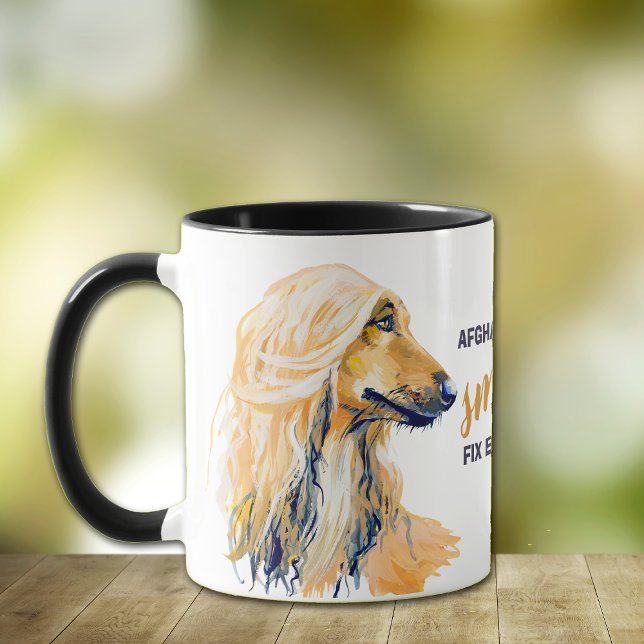 Afghan Hound Smiles Åtgärda allt Mugg (Skapare uppladdad)