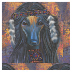 Afghan Hound Sydvästlig konst Tyg