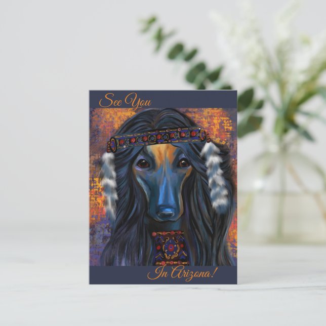 Afghan Hound  Sydvästra   Vykort (Stående Fram)