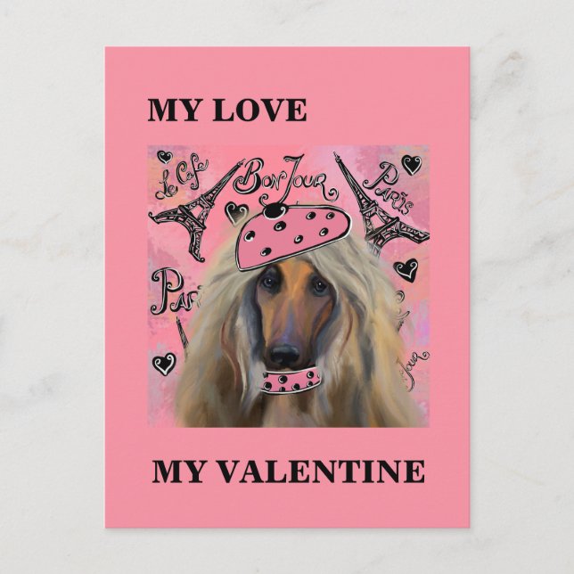 AFGHAN HOUND VYKORT (Framsida)