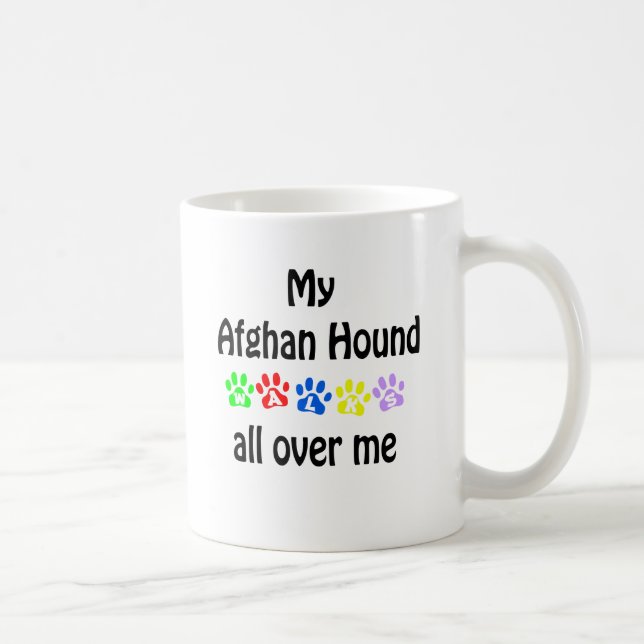 Afghan Hound Walks Design Kaffemugg (Höger)