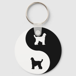 Afghan Hound Yin Yang Nyckelring