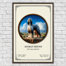 Afghan Hound Zoology Series Poster