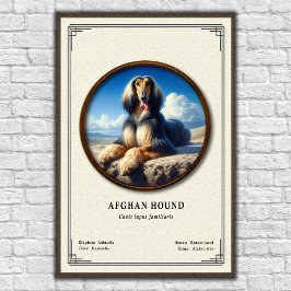 Afghan Hound Zoology Series Poster