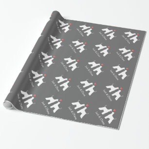 Afghan Hounds Bröllop med Anpassningsbar Text Presentpapper