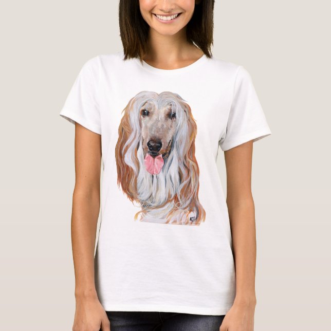 Afghanerhund  t shirt (Framsida)