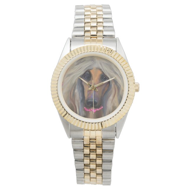 Afghanhund  armbandsur (Framsida)