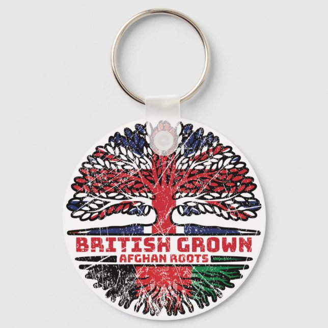 Afghanistan Afghan Uk Förenade kungariket British  Nyckelring (Framsida)