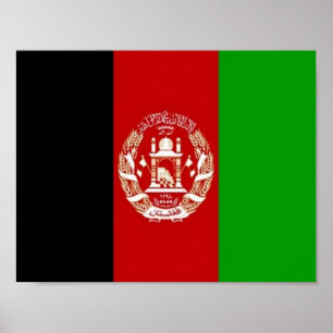 Afghanistan - afghanska flagga - poster