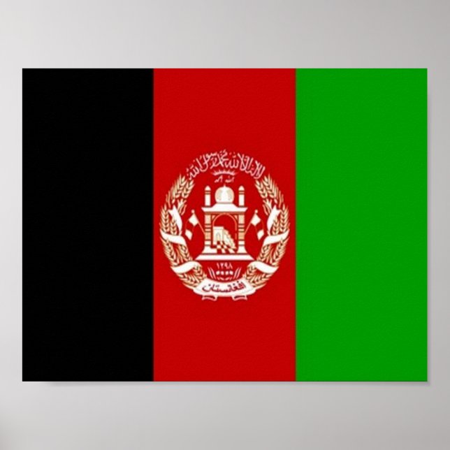 Afghanistan - afghanska flagga - poster (Framsidan)