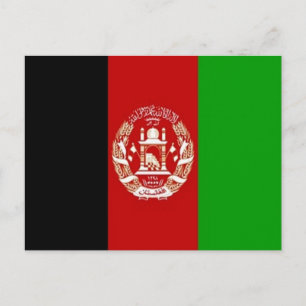 Afghanistan - afghanska flagga - vykort
