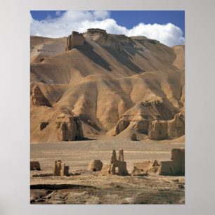 Afghanistan, Bamian Valley. Ancient tidigare Poster