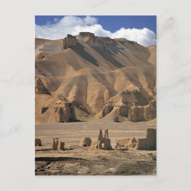Afghanistan, Bamian Valley. Ancient tidigare Vykort (Framsida)