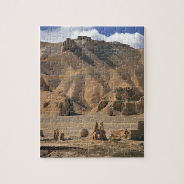 Afghanistan, Bamian Valley. Forntida jord- Pussel (Vertikal)