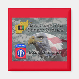 "Afghanistan Combat Veteran" - 82:a Airborne Divis Magnet