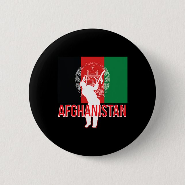 Afghanistan Cricket Jersey - Afghanistan Cricket T Knapp (Framsida)