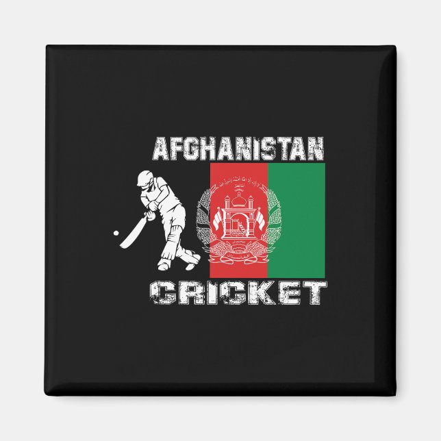 Afghanistan Cricket Tsman Tting Internationell Fan Magnet (Framsidan)
