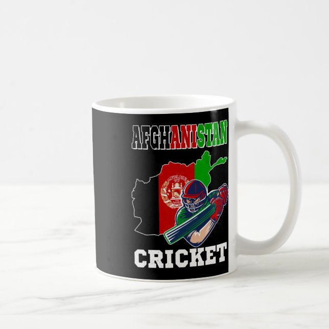 Afghanistan Cricketspelare Flagga Jersey Afghan Sp Kaffemugg (Höger)