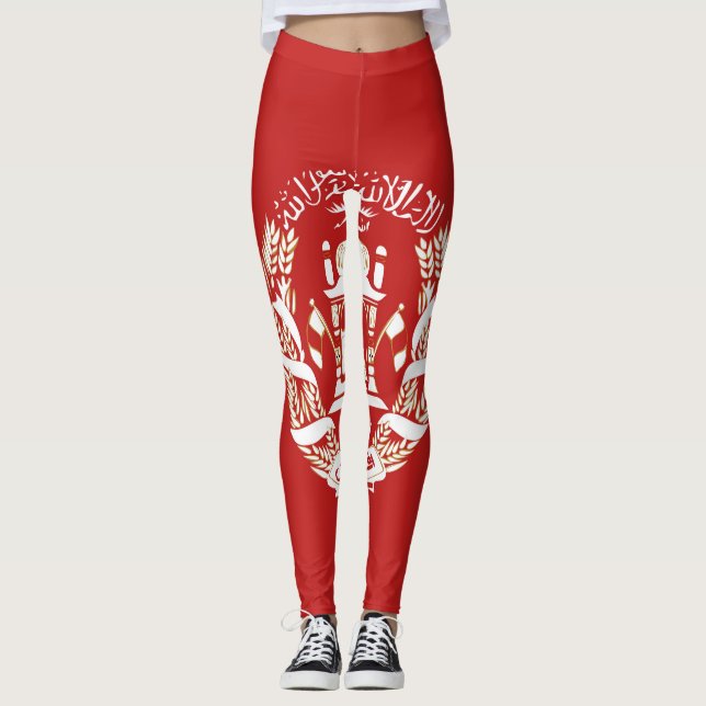 Afghanistan Flag Emblem Leggings (Framsida)