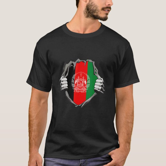 Afghanistan flag t shirt (Framsida)