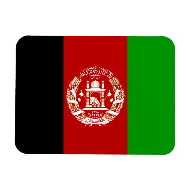 Afghanistan Flagga; Afghanistan Magnet (Horisontell)