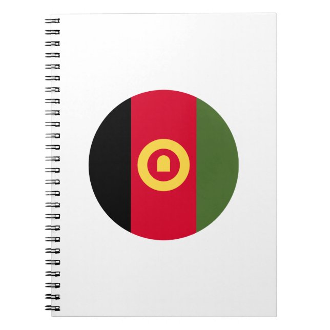 Afghanistan Flagga Anteckningsbok (Framsidan)