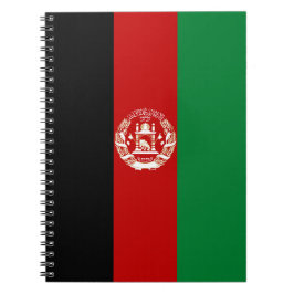 Afghanistan flagga anteckningsbok