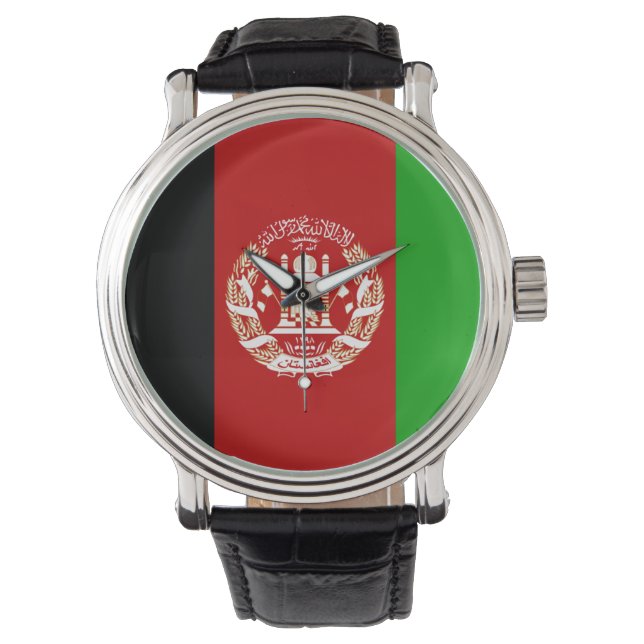 Afghanistan Flagga Armbandsur (Framsida)