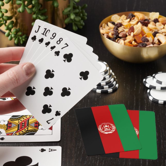 Afghanistan flagga casinokort (På plats)