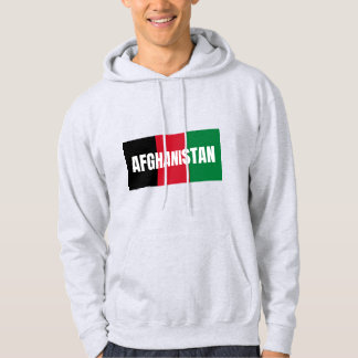 Afghanistan Flagga Färg Hoodie