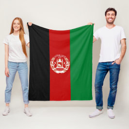 Afghanistan flagga fleecefilt