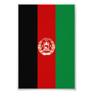 Afghanistan flagga fototryck