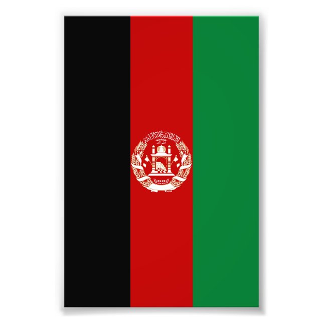 Afghanistan flagga fototryck (Framsidan)